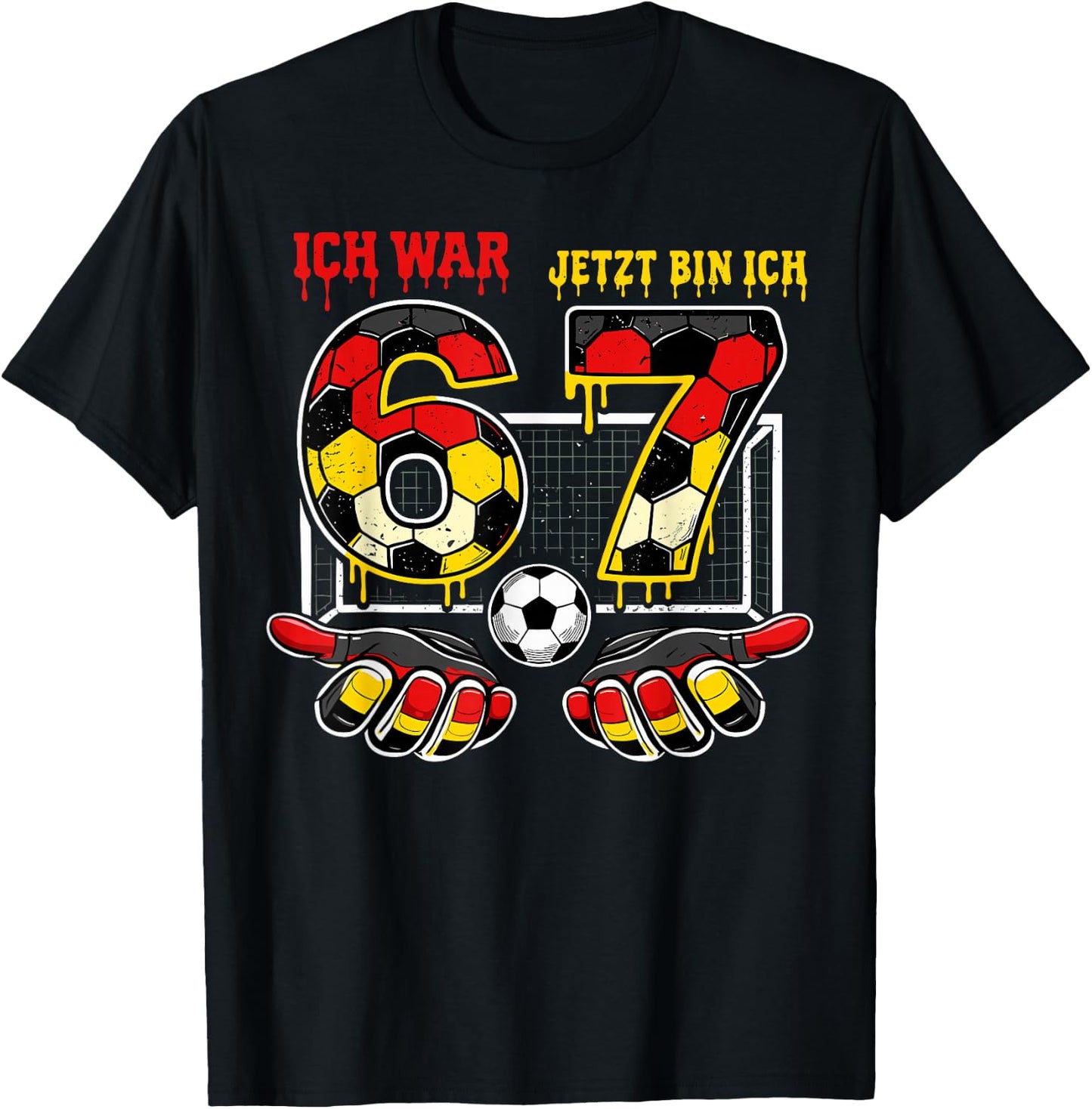 6 7 Geburtstag Six Seven 67 Meme Trend 7 Geburtstagsshirt T-Shirt - T-Shirt | Black