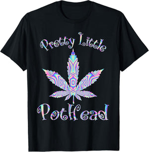 Pretty Little Pothead Weed Canabias 420 T-Shirt - T-Shirt | Black