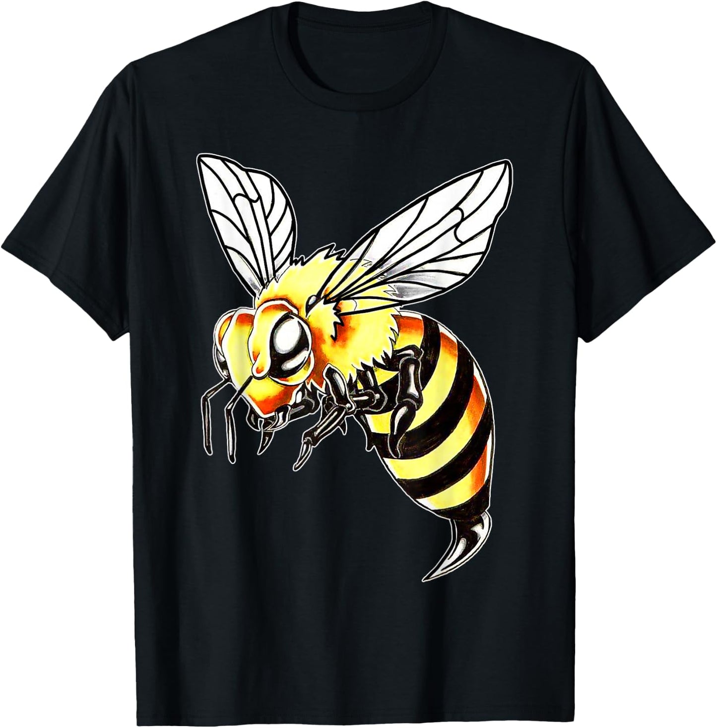 Bee Wasp, Hornet, Bumblebee , Black, S T-Shirt - T-Shirt | Black