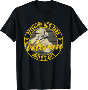 Operation New Dawn OND Veteran Iraq Veteran Vintage Gifts T-Shirt - T-Shirt | Black