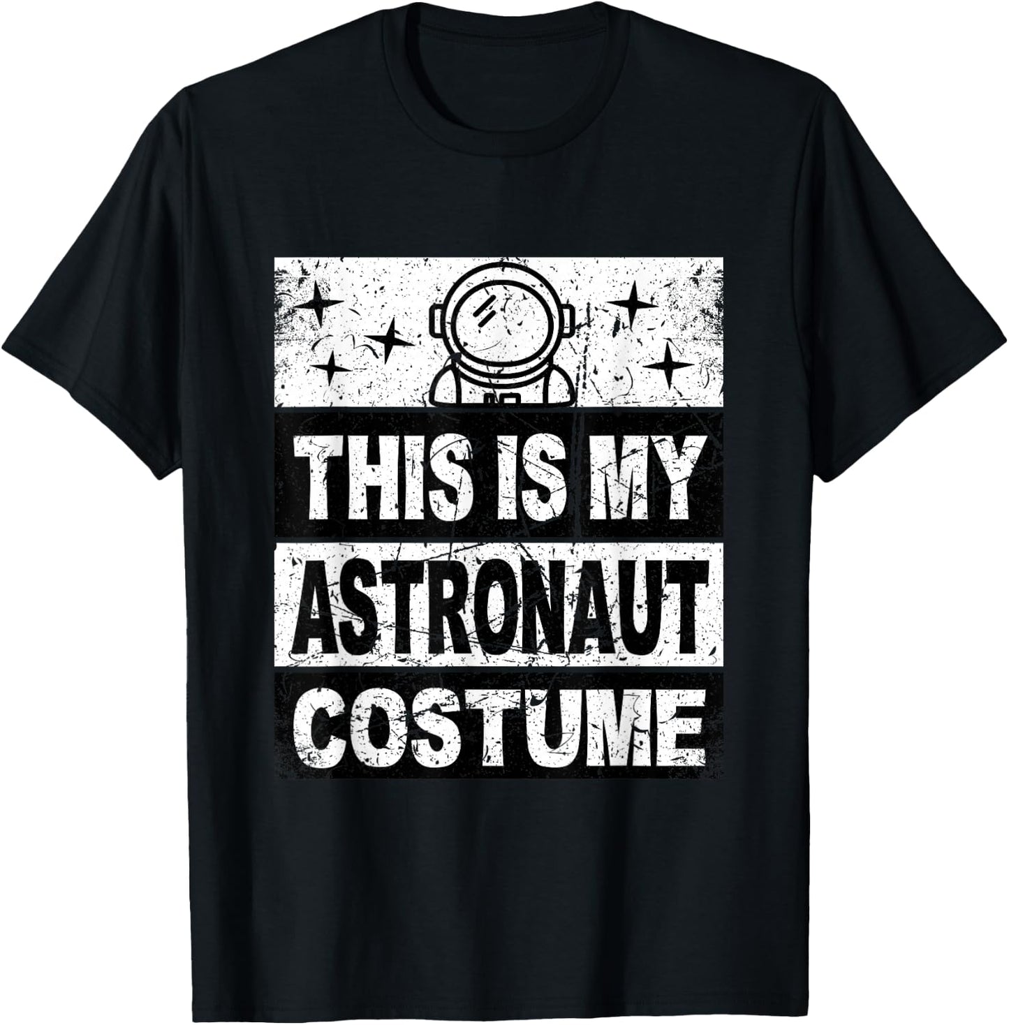Retro Astronaut Costume for Kids Women Men Boys Girls T-Shirt - T-Shirt | Black