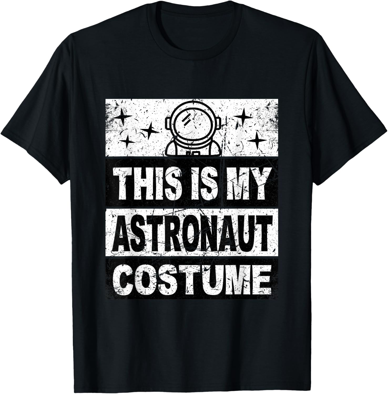 Retro Astronaut Costume for Kids Women Men Boys Girls T-Shirt - T-Shirt | Black