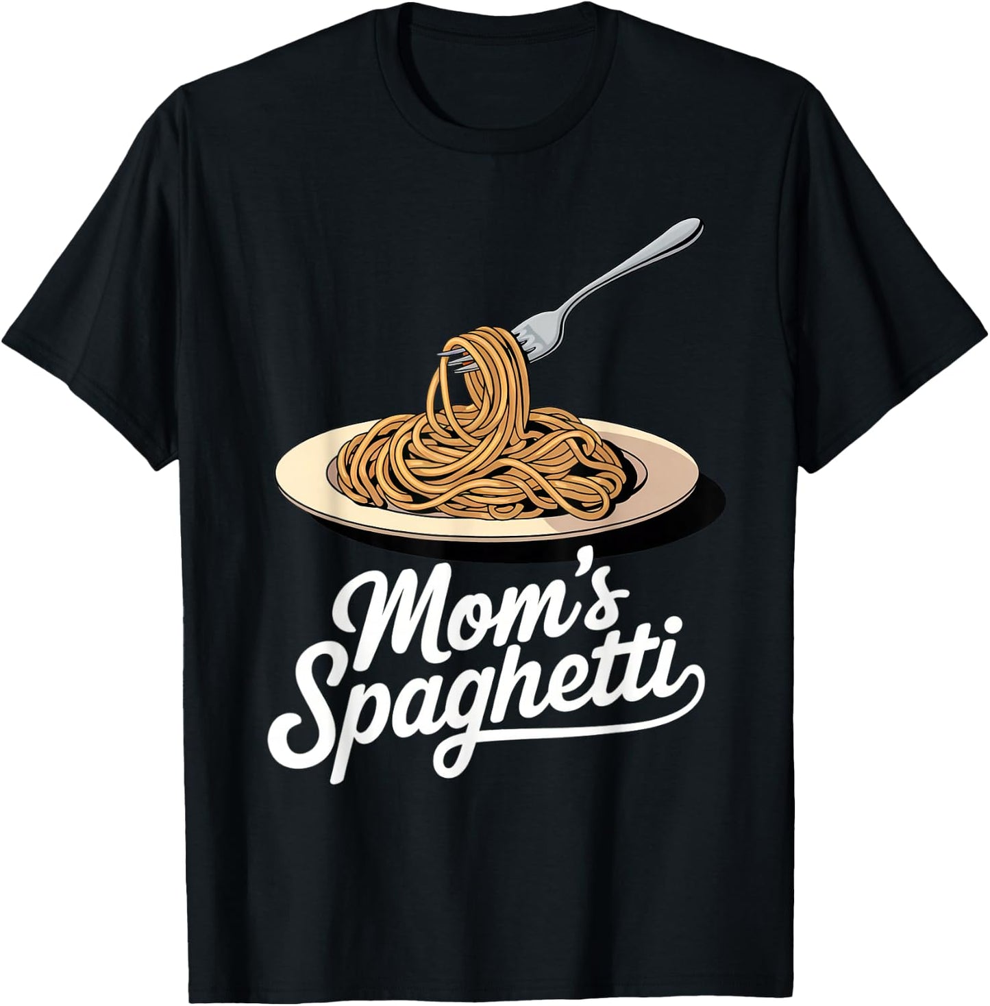 Spaghetti Mom's Humor Design for Spaghetti Lovers T-Shirt - T-Shirt | Black