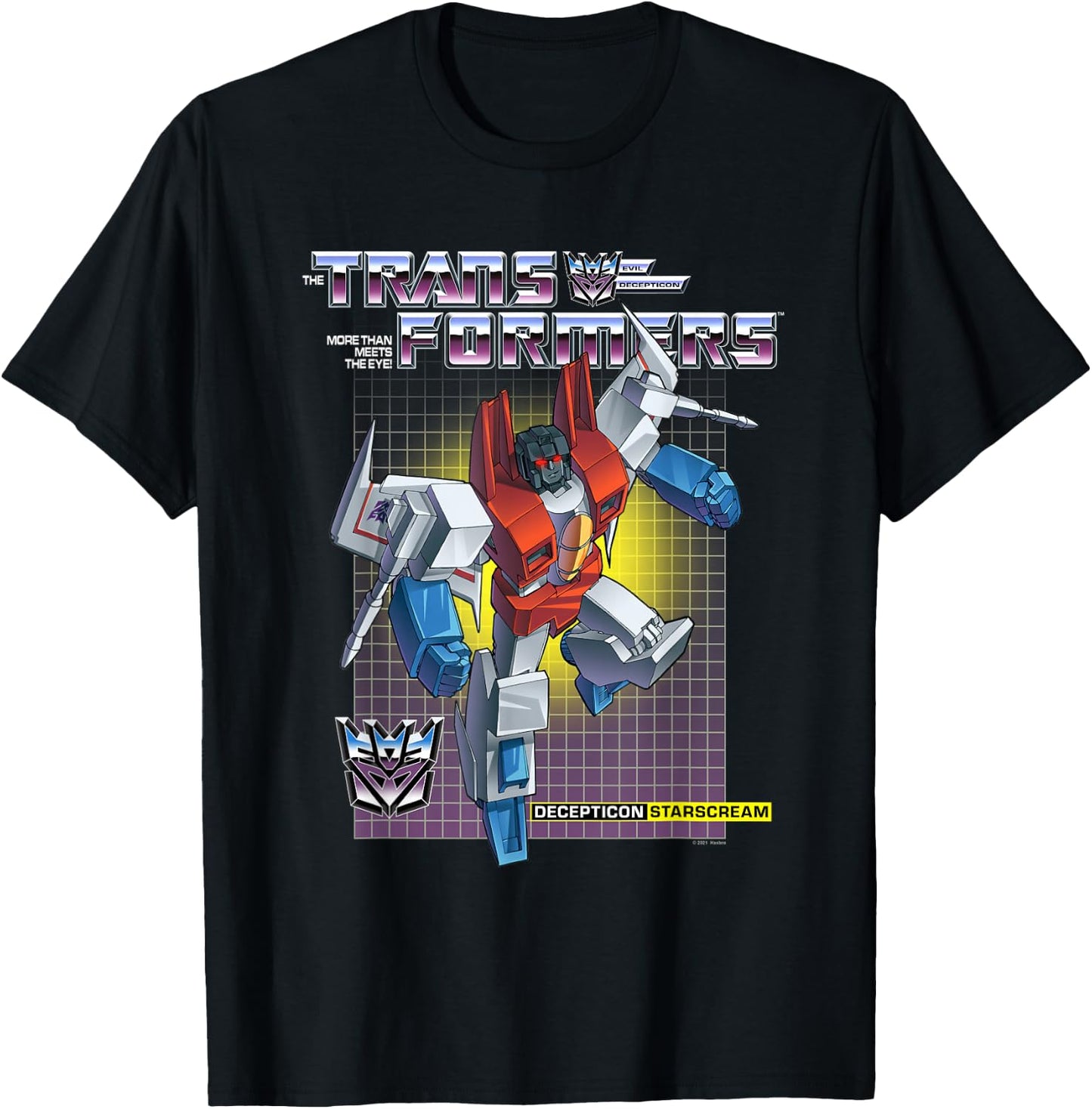 Transformers Decepticon Starscream , Herren, -Erwachsene, Kurzarm, Schwarz, S, Klassisch, Cartoon, Offiziell lizenziert, Klassische Passform, Imported T-Shirt - T-Shirt | Black