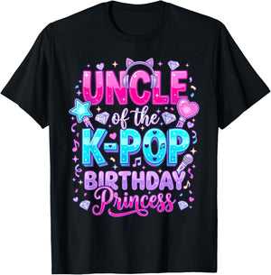 Uncle of The K-Pop Birthday Princess Korean Music T-Shirt - T-Shirt | Black