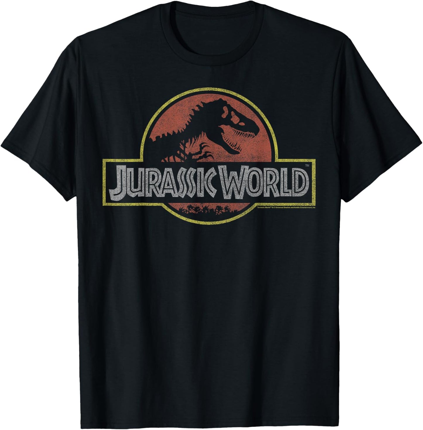 Jurassic World Classic Retro T-Rex Logo T-Shirt - T-Shirt | Black