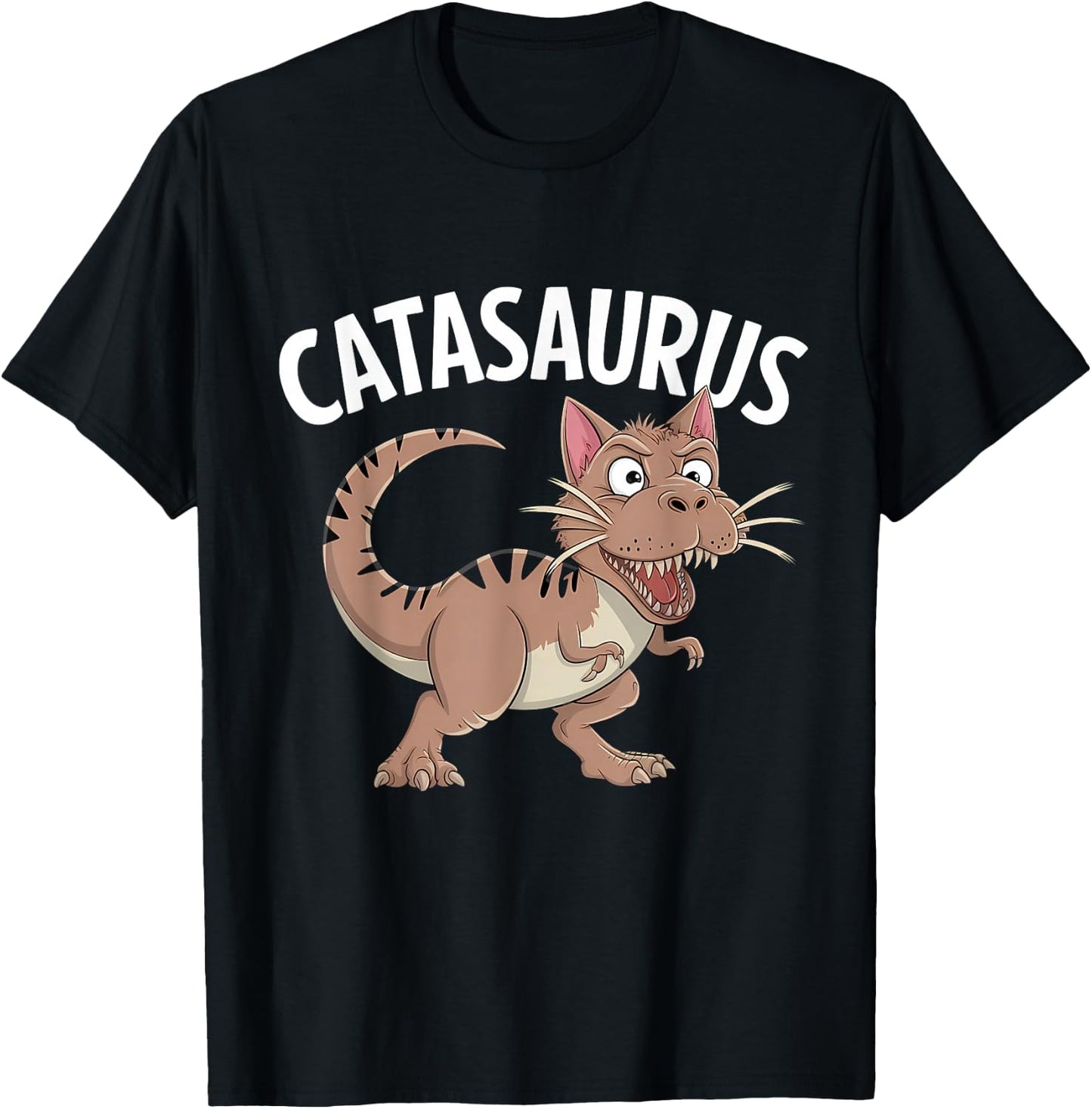Cat Dino T-Rex Dinosaur Cat Owner Funny Cat T-Shirt - T-Shirt | Black