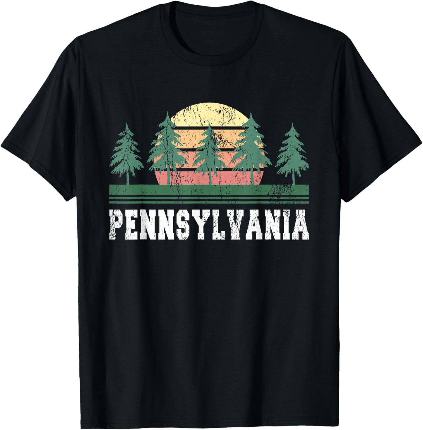 Pennsylvania Retro Vintage Gift , Women & Kids T-Shirt - T-Shirt | Black