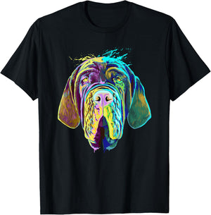 Colourful Splash Dog Neapolitan Mastiff T-Shirt - T-Shirt | Black