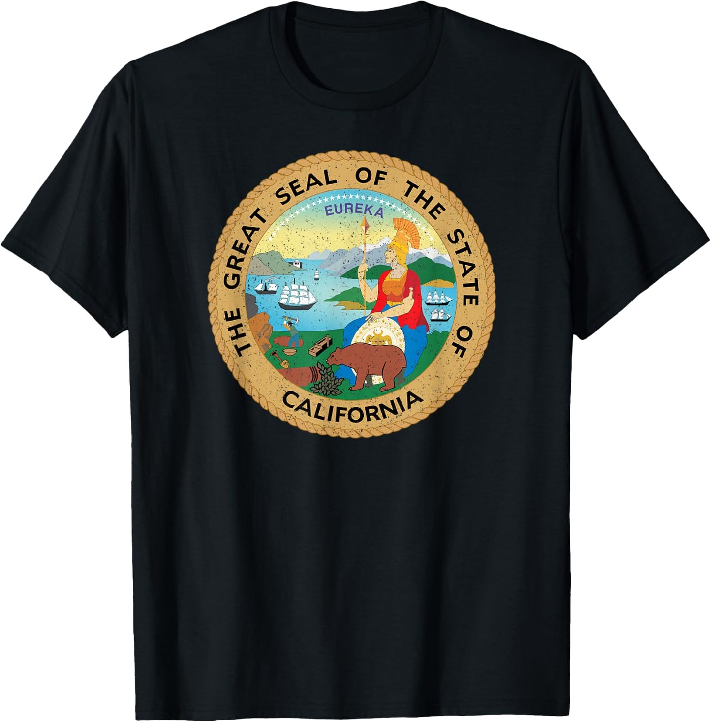 California State Seal Symbol T-Shirt - T-Shirt | Black