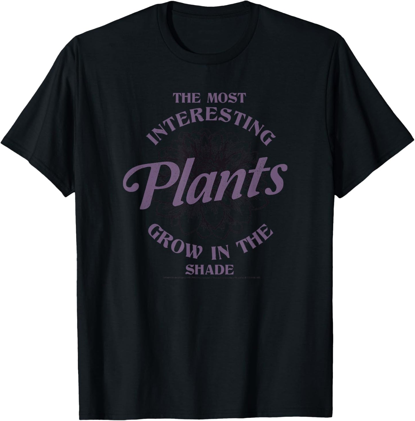 Wednesday The Most Interesting Plants Grow In The Shade Logo T-Shirt - T-Shirt | Black