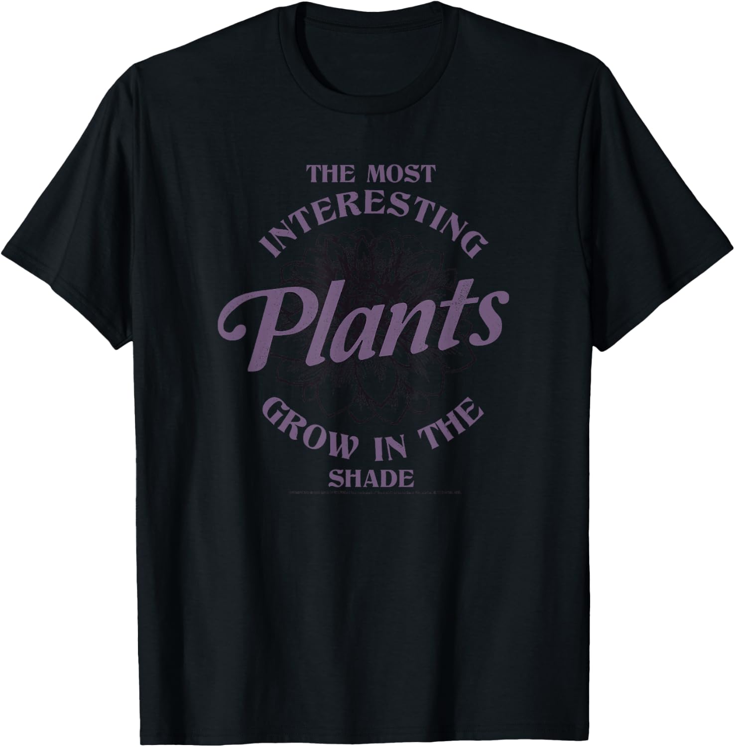 Wednesday The Most Interesting Plants Grow In The Shade Logo T-Shirt - T-Shirt | Black