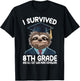 8th Grade Graduation Sloth T-Shirt - T-Shirt | Black