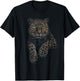 leopard blue eyes sitting black art for lovers animal Jungle T-Shirt - T-Shirt | Black