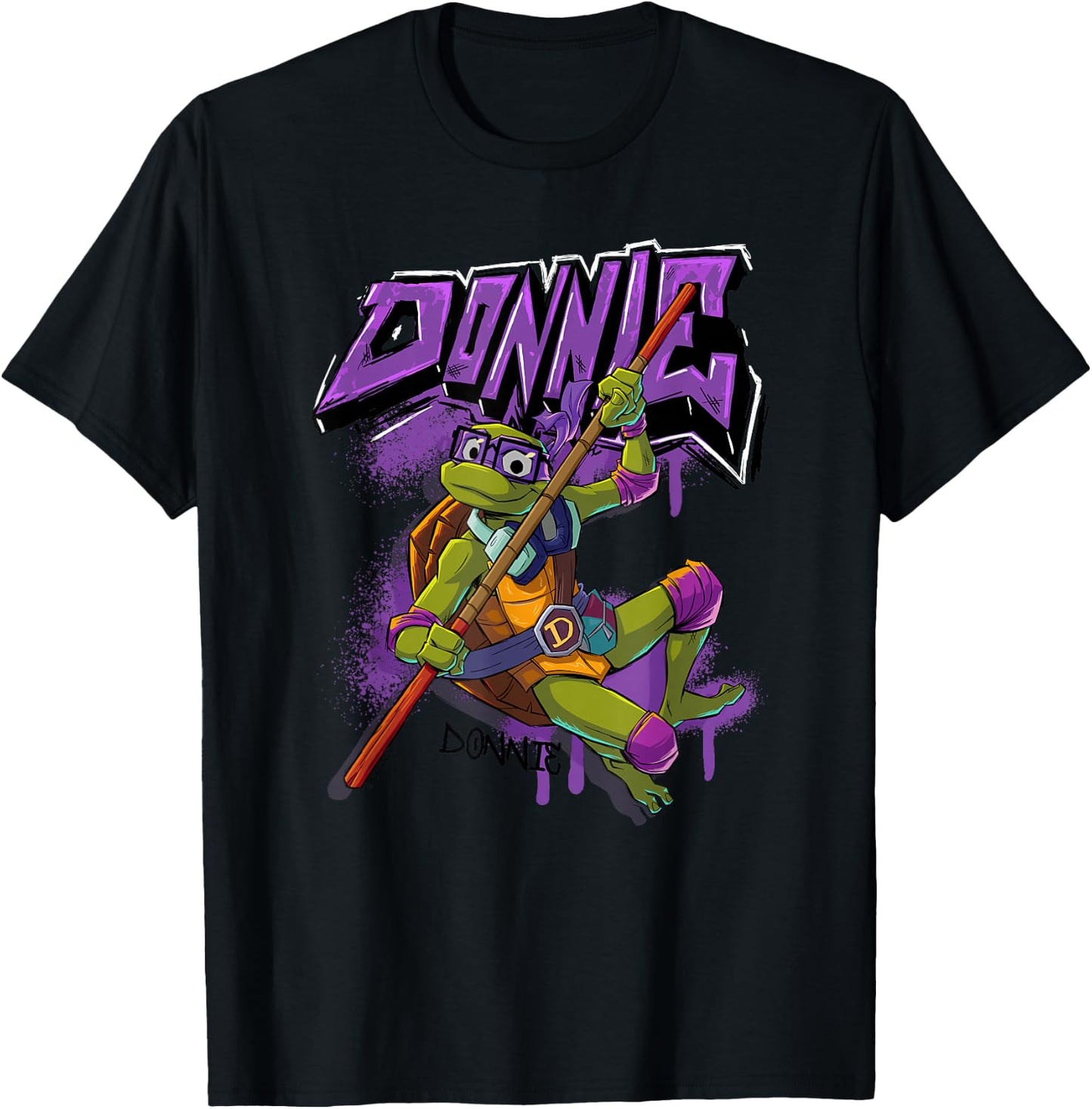 Tales of the Teenage Mutant Ninja Turtles Donnie Graffiti T-Shirt - T-Shirt | Black