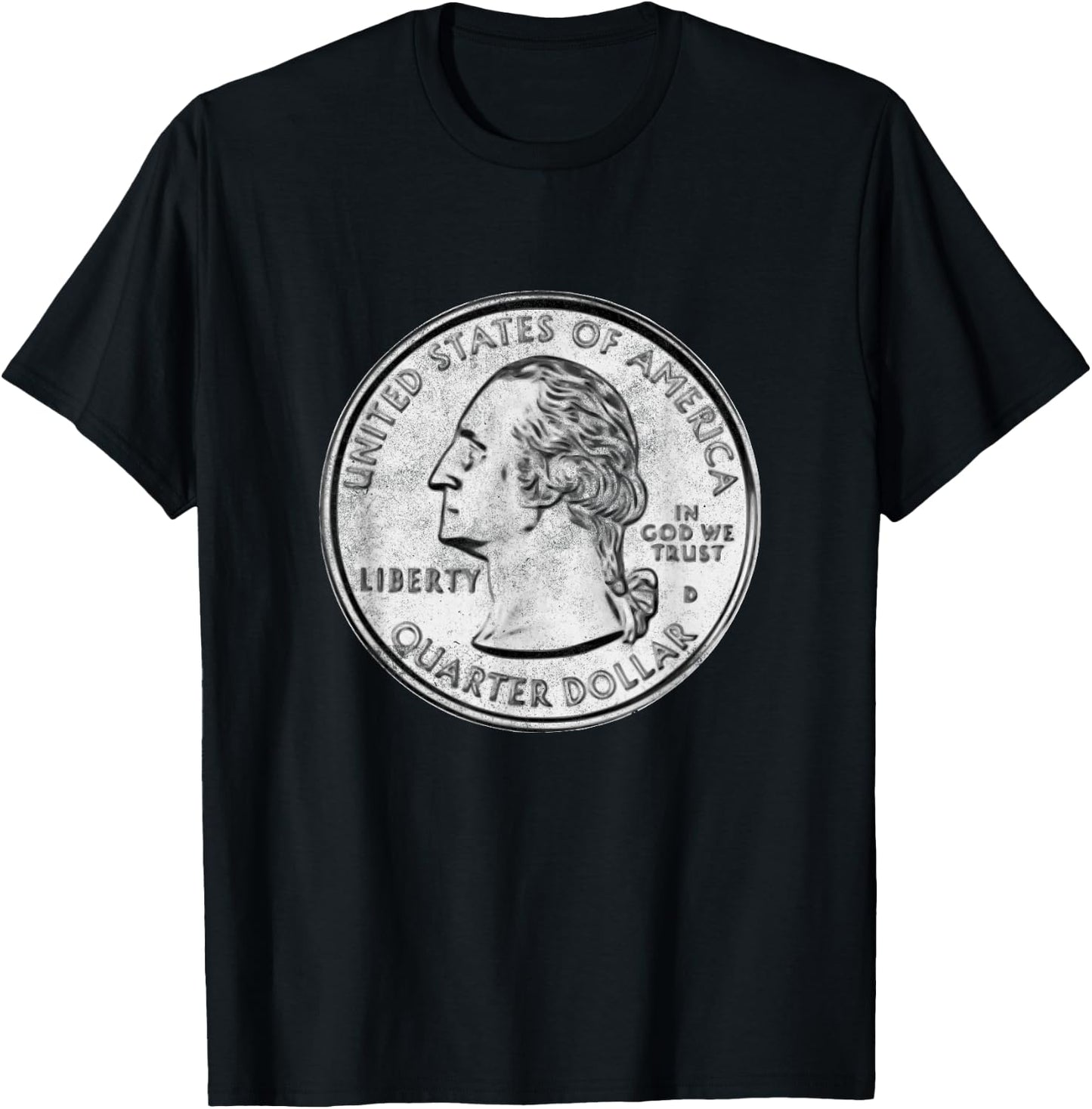 USA Quarter Dollar Design Coin Collectors Gifts T-Shirt - T-Shirt | Black