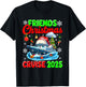 Friends Christmas Cruise 2025 Santa Cruise Ship Cruising T-Shirt - T-Shirt | Black