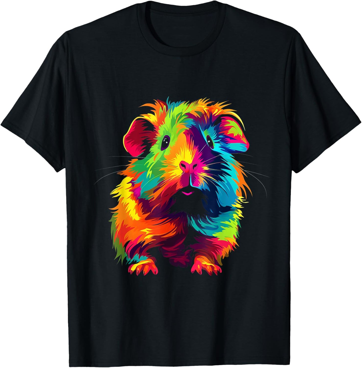 Meerschweinchen Bunt Design Meerschweinchenfan T-Shirt - T-Shirt | Black