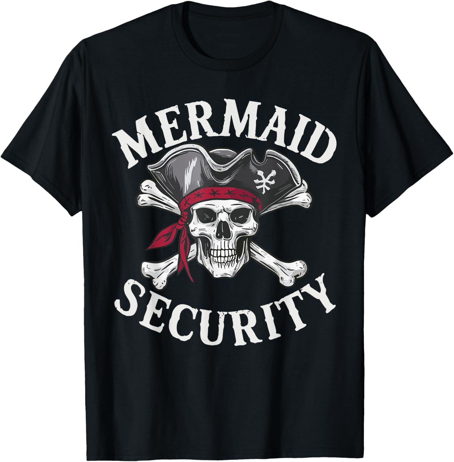 Mermaid Security Mermaid Birthday Party Pirate Toddler Kids T-Shirt - T-Shirt | Black