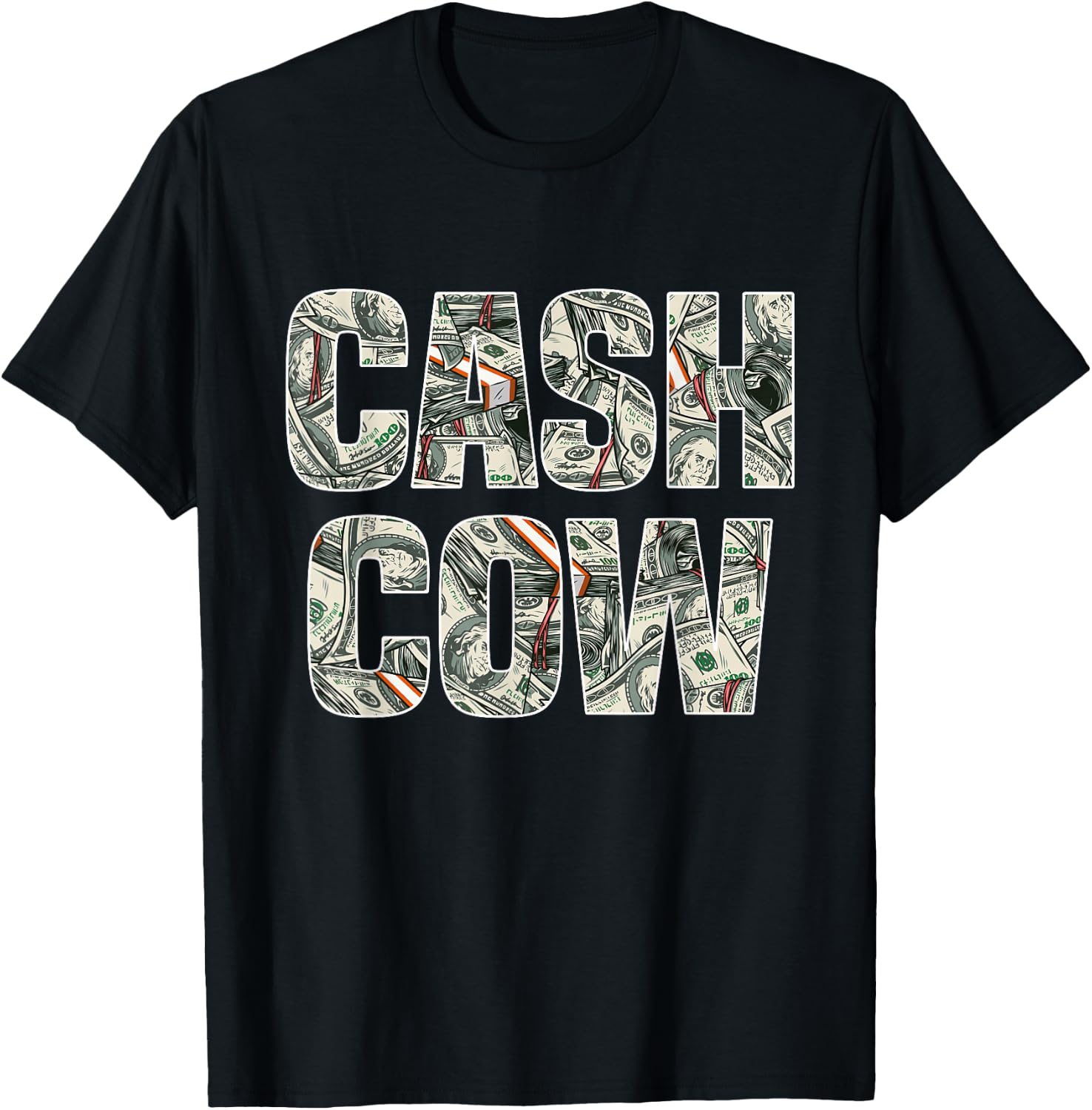 Cash Cow Funny Successful Business Money T-Shirt - T-Shirt | Black