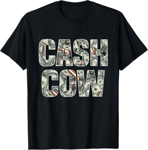 Cash Cow Funny Successful Business Money T-Shirt - T-Shirt | Black