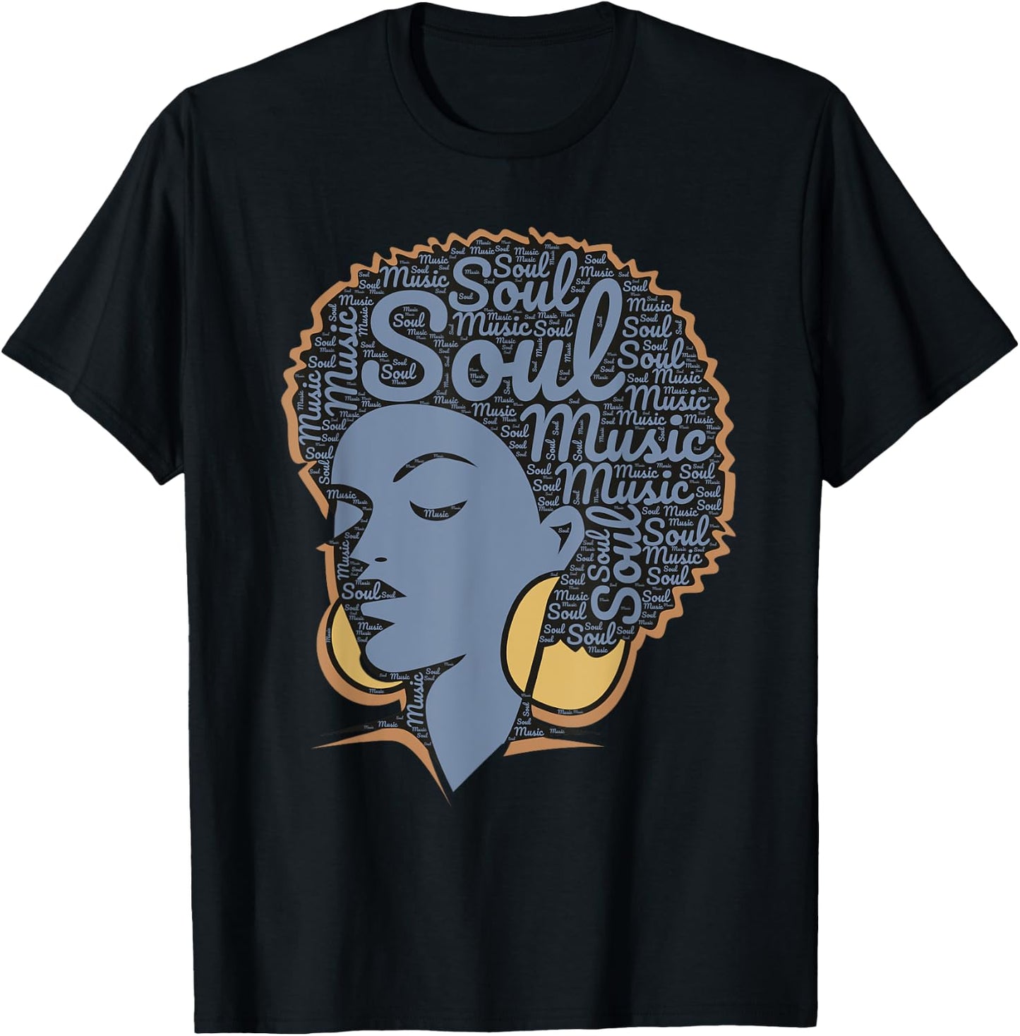 I Love 70's 80's Funk Soul Music T-Shirt - T-Shirt | Black