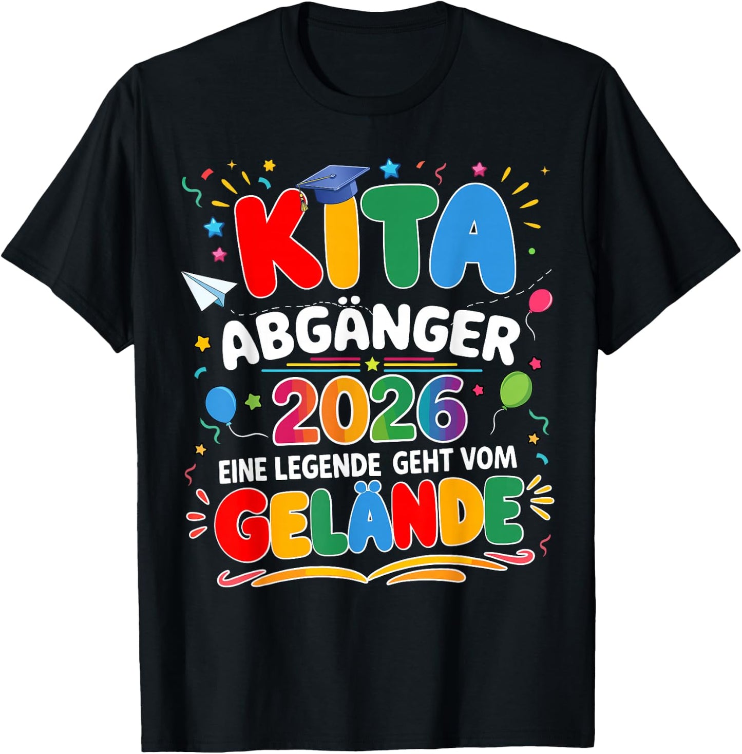 Kita abgänger 2026 Einschulung Schulkind Junge mädchen T-Shirt - T-Shirt | Black