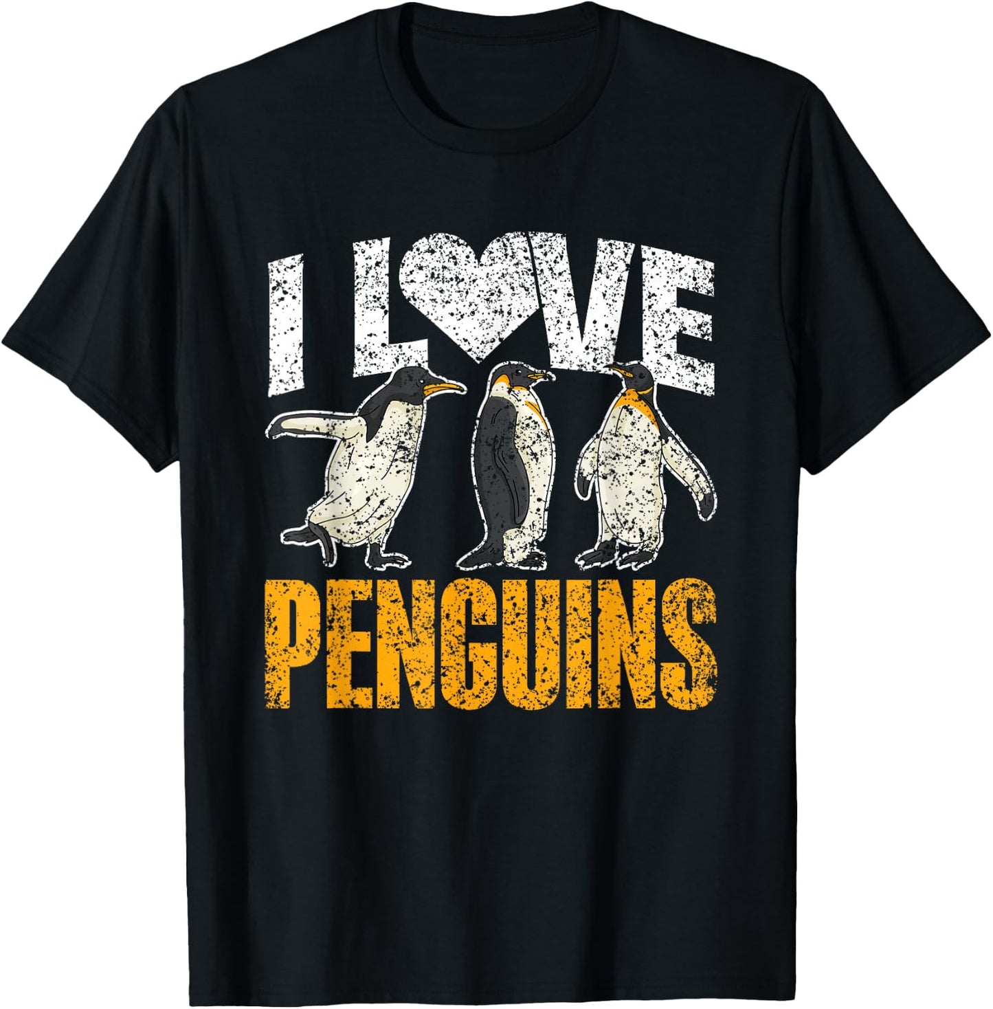 I Love Penguins Lover Animal Cute Penguin T-Shirt - T-Shirt | Black