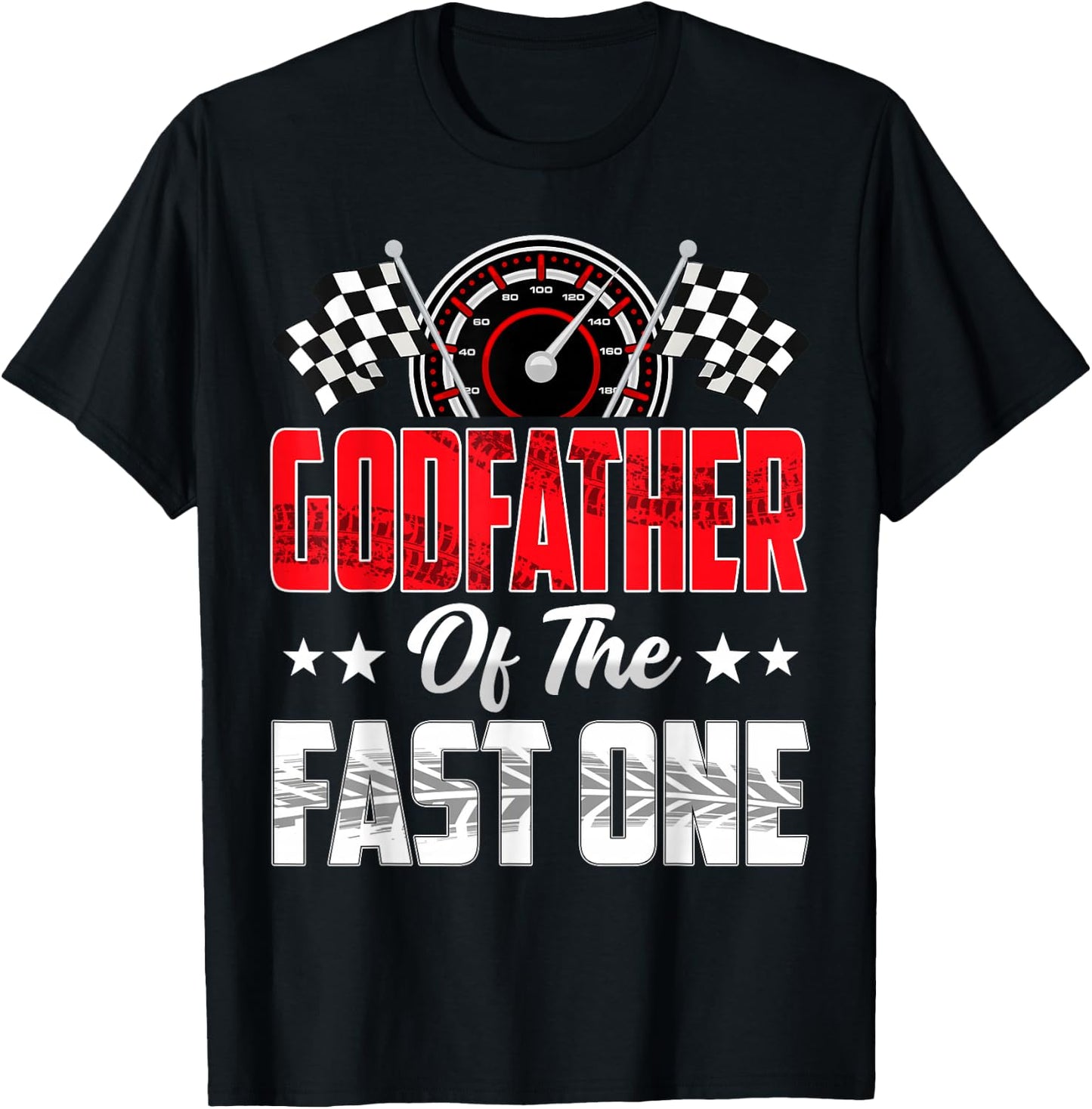 Godfather of The Fast One Birthday 1st Race Car Family T-Shirt - T-Shirt | Black