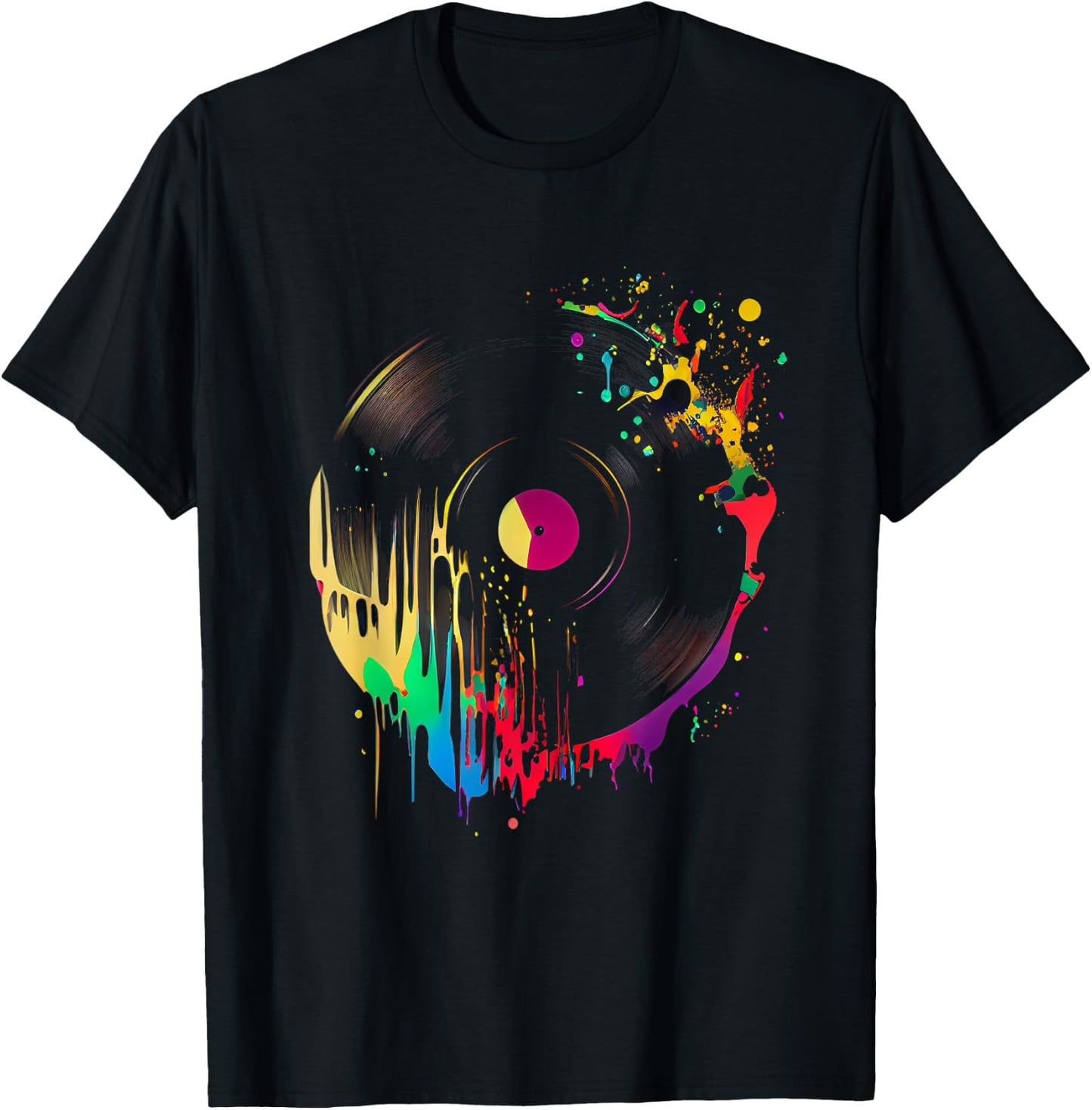 Vinyl 80er Schallplatte Retro Vintage Plattenspieler T-Shirt - T-Shirt | Black