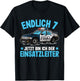 Children's Police Seven Years | 7th Birthday Boy Police , black, 80 T-Shirt - T-Shirt | Black