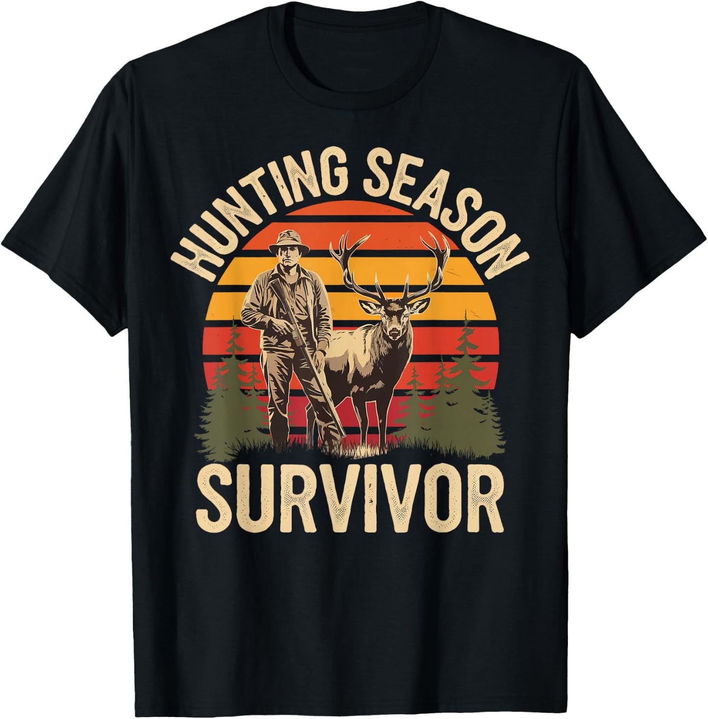 Hunting Season Survivor T-Shirt - T-Shirt | Black