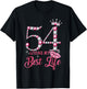 Living My Best Life 54 Years Old 54th Birthday Queen Women T-Shirt - T-Shirt | Black