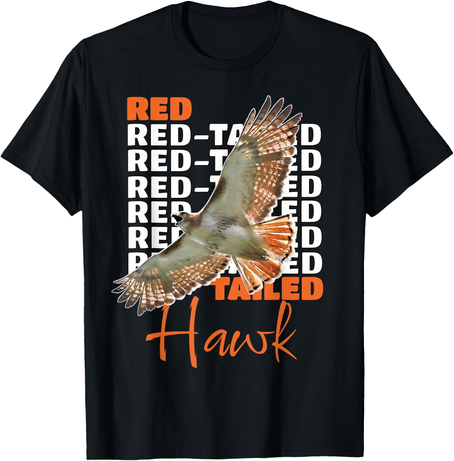 Red-Tailed Hawk Soaring T-Shirt - T-Shirt | Black