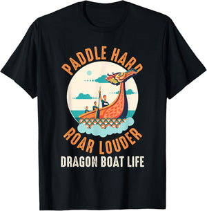 Paddle Dragon Boat T-Shirt - T-Shirt | Black
