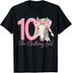 Cute Horse 10 Years for Girl with Pink Bow , Black, S T-Shirt - T-Shirt | Black
