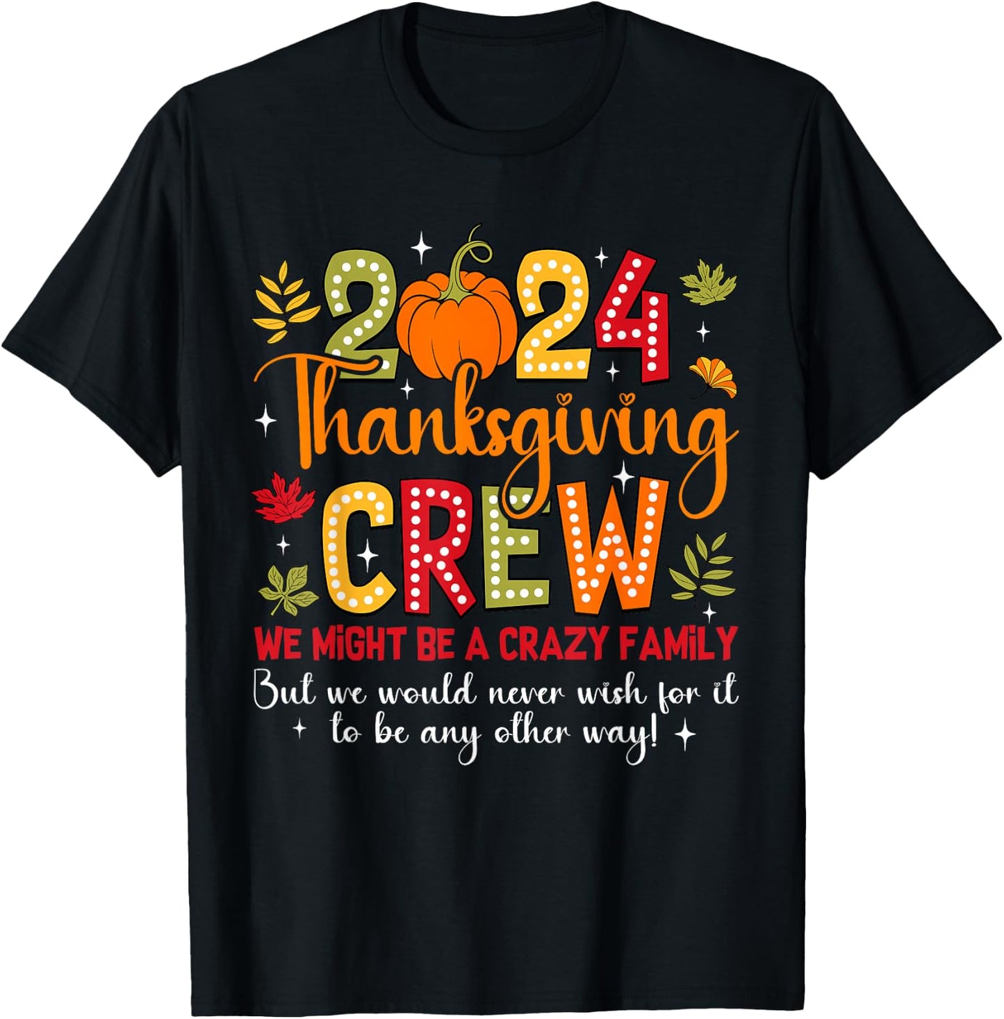 Family Thanksgiving 2024 Thanksgiving Crew Turkey Matching T-Shirt - T-Shirt | Black