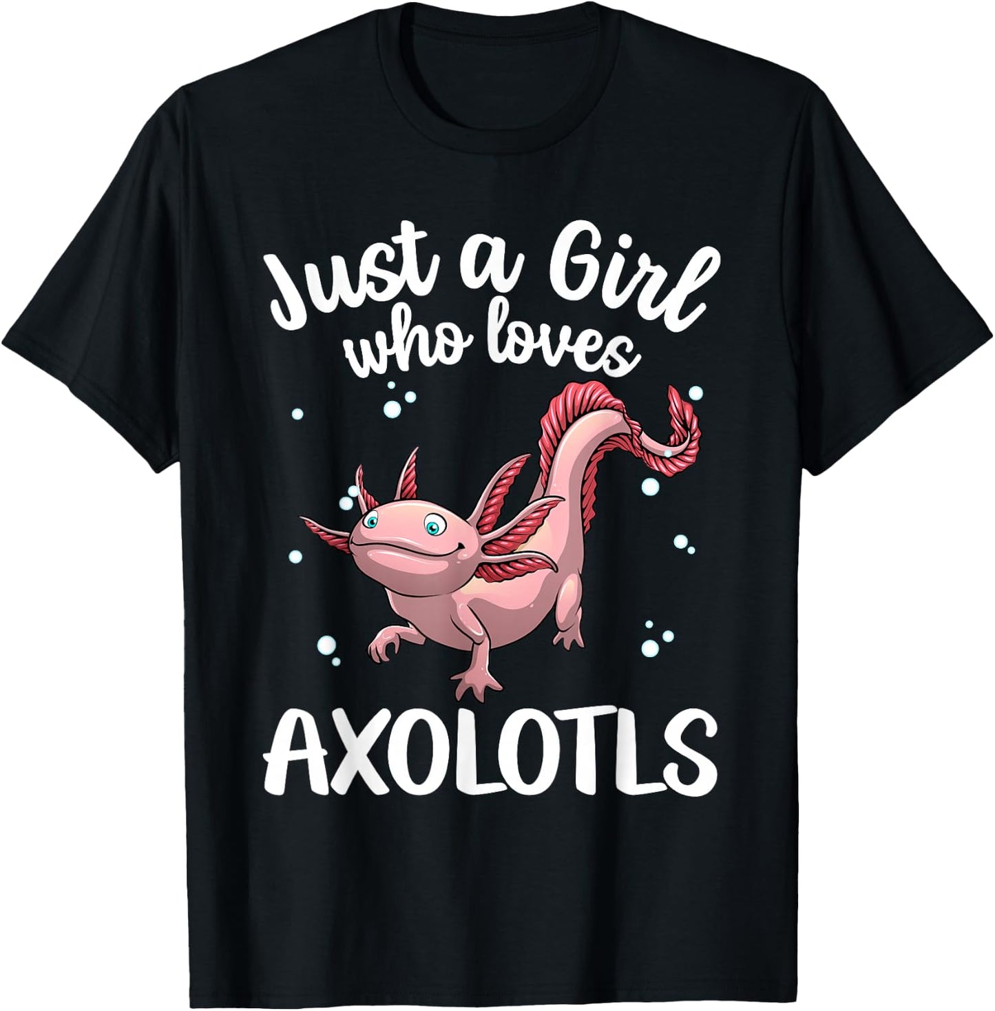 Axolotl Art For Teen Girls Kids Kawaii Mexican Fish Axolotl T-Shirt - T-Shirt | Black