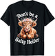 Don't Be A Salty Heifer Cow Lover Funny Highland Cow T-Shirt - T-Shirt | Black