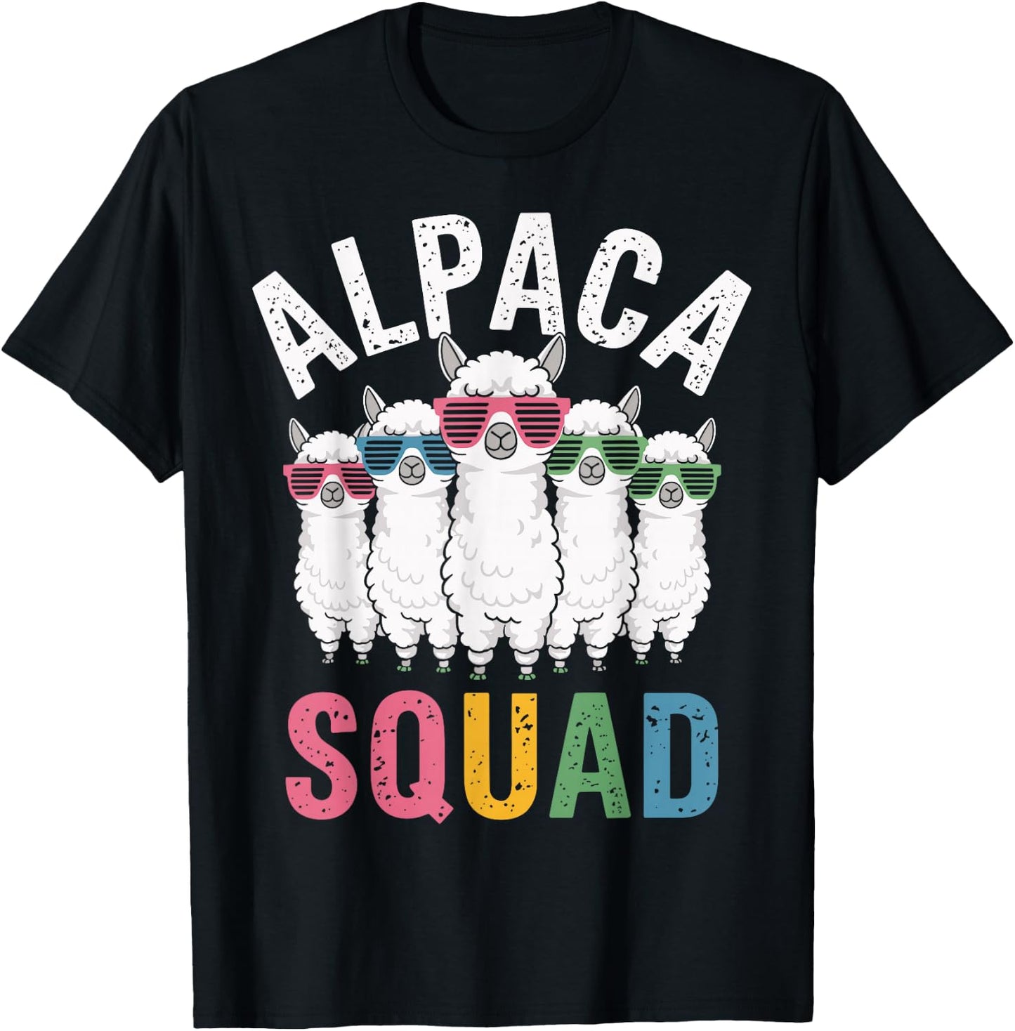 Alpaca Squad Llama T-Shirt - T-Shirt | Black