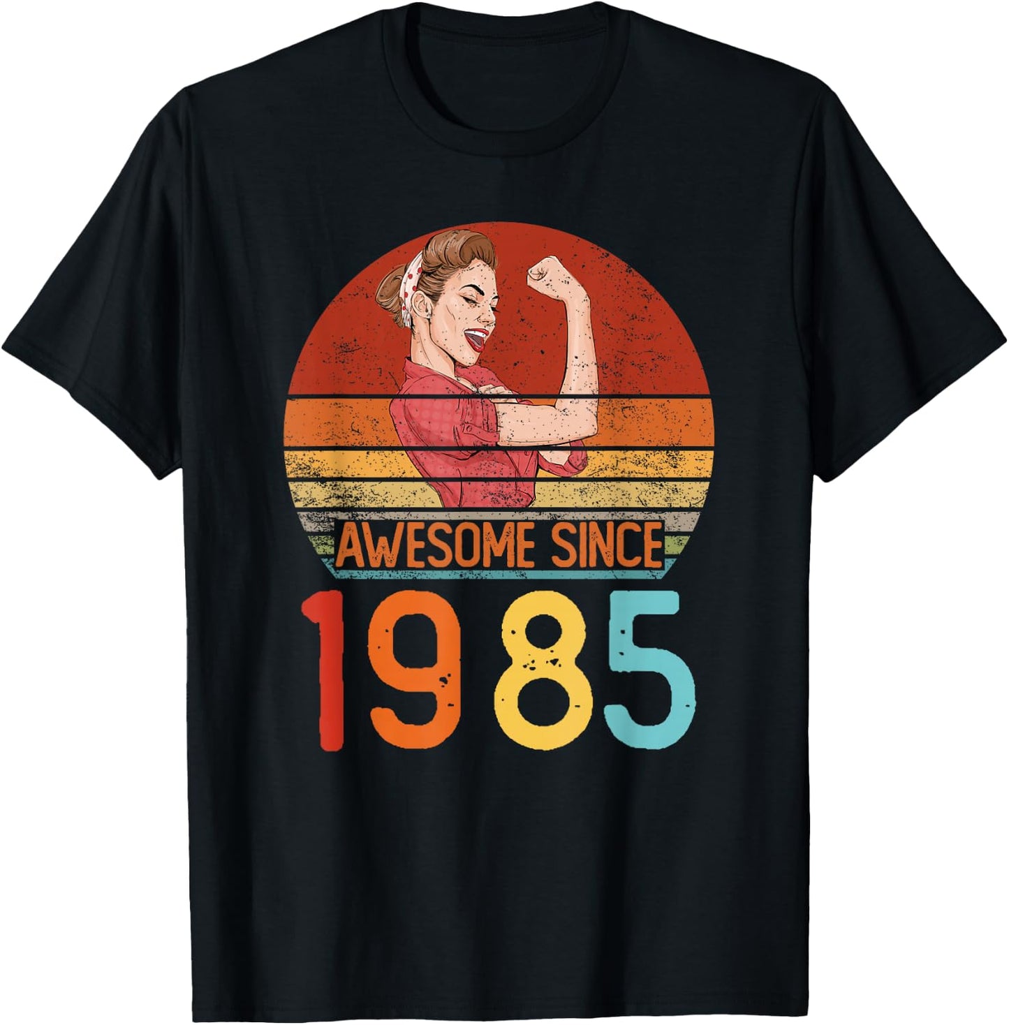 Awesome Since 1985 Birthday Women Vintage 40th Birthday T-Shirt - T-Shirt | Black