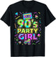 90s Party Girl Damen Outfit 90er Jahre T-Shirt - T-Shirt | Black