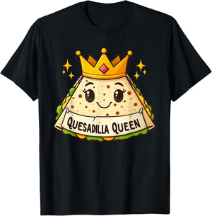 Quesadilla Queen Cinco De Mayo Kids Girls Women T-Shirt - T-Shirt | Black