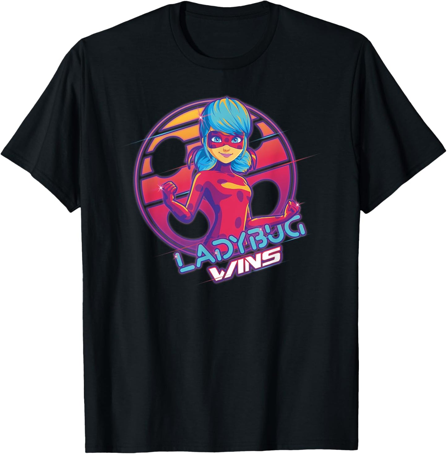 Miraculous Ladybug - Gamer Collection - Ladybug Wins T-Shirt - T-Shirt | Black