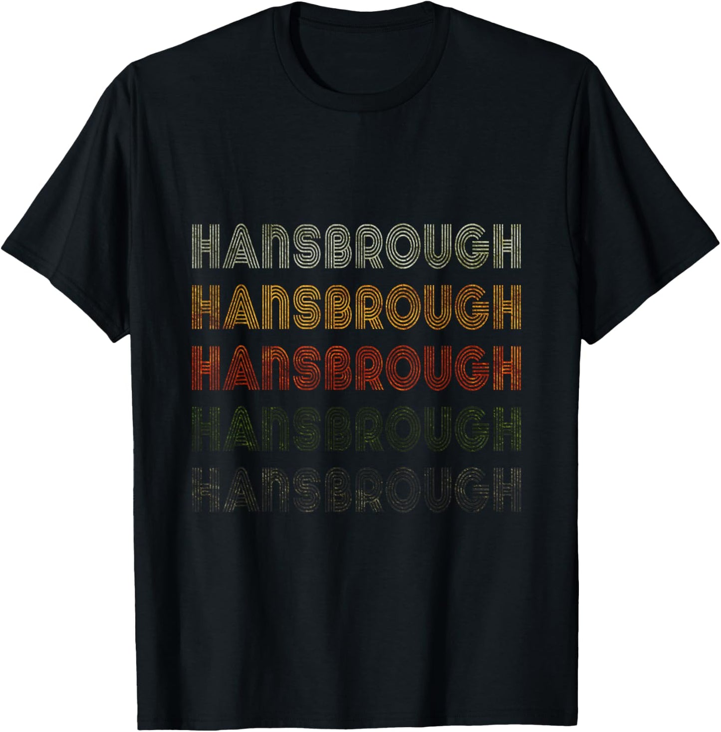 Love Heart Hansbrough Grunge Vintage Black Hansbrough T-Shirt - T-Shirt | Black