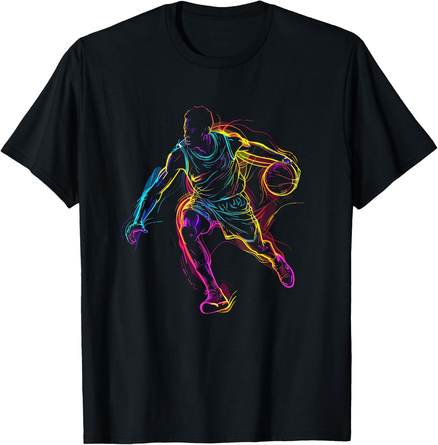 Basketball Guy Sketch Basketball Boys T-Shirt - T-Shirt | Black