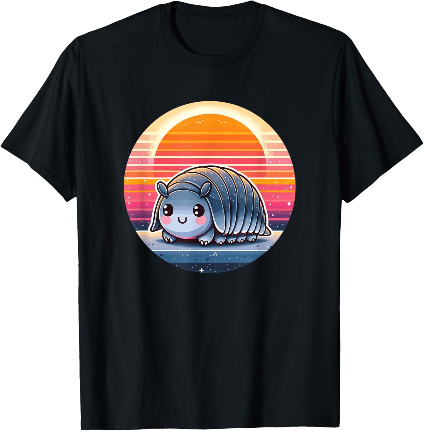 Roly Poly Sunset, Pill Bug Kawaii, Rollie Pollie T-Shirt - T-Shirt | Black