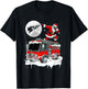 Santa Dabbing On Fire Truck Christmas Driver Lover Kids T-Shirt - T-Shirt | Black