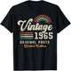 Vintage 1965 Birthday Birth Year 60 Retro T-Shirt - T-Shirt | Black
