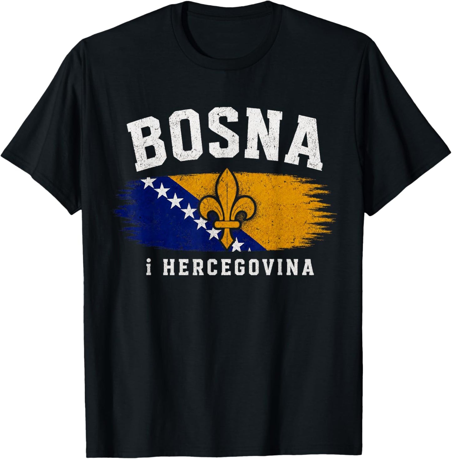 Bosnien-Herzegowina-Lilie, Bosna i Hercegovina Heritage T-Shirt - T-Shirt | Black